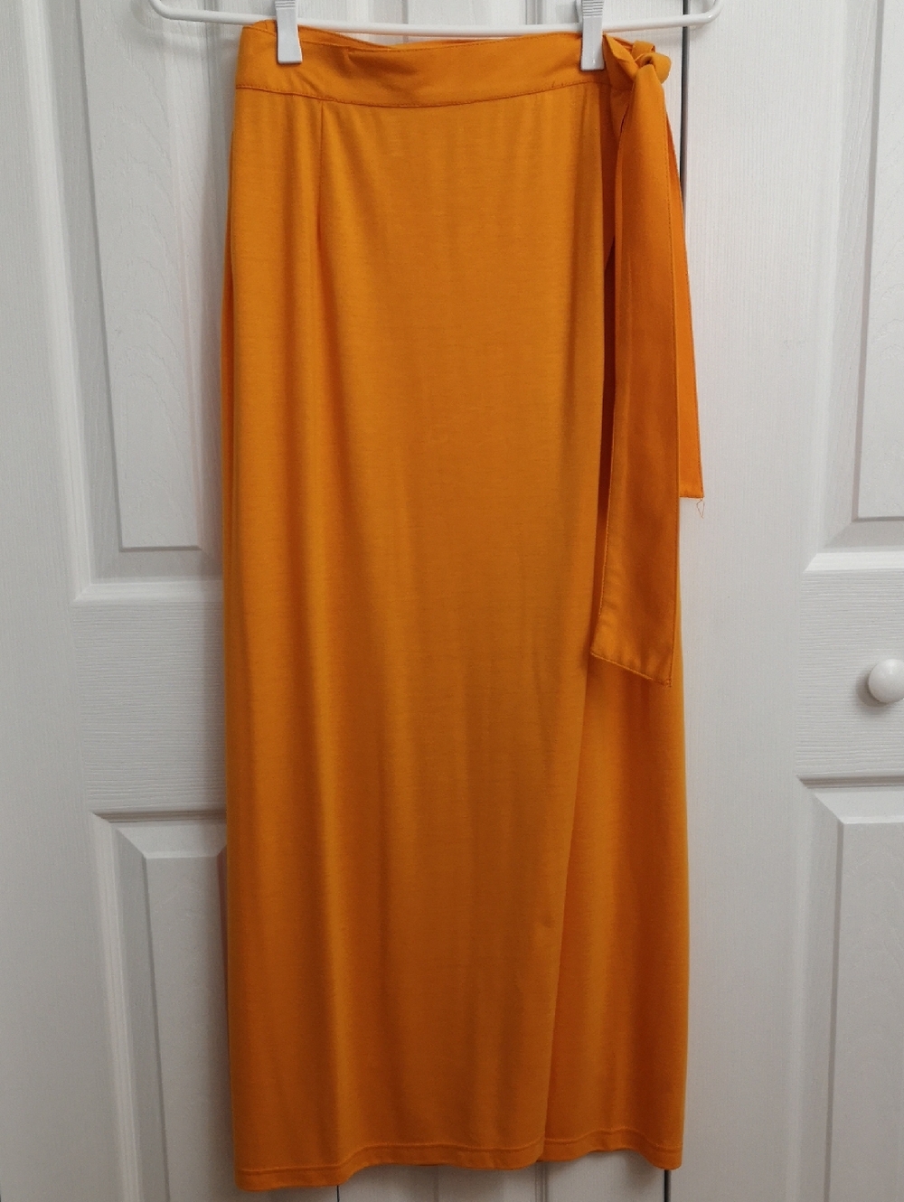 Farfalle Orange Wrap Maxi Skirt Vintage Y2K Made in Italy
